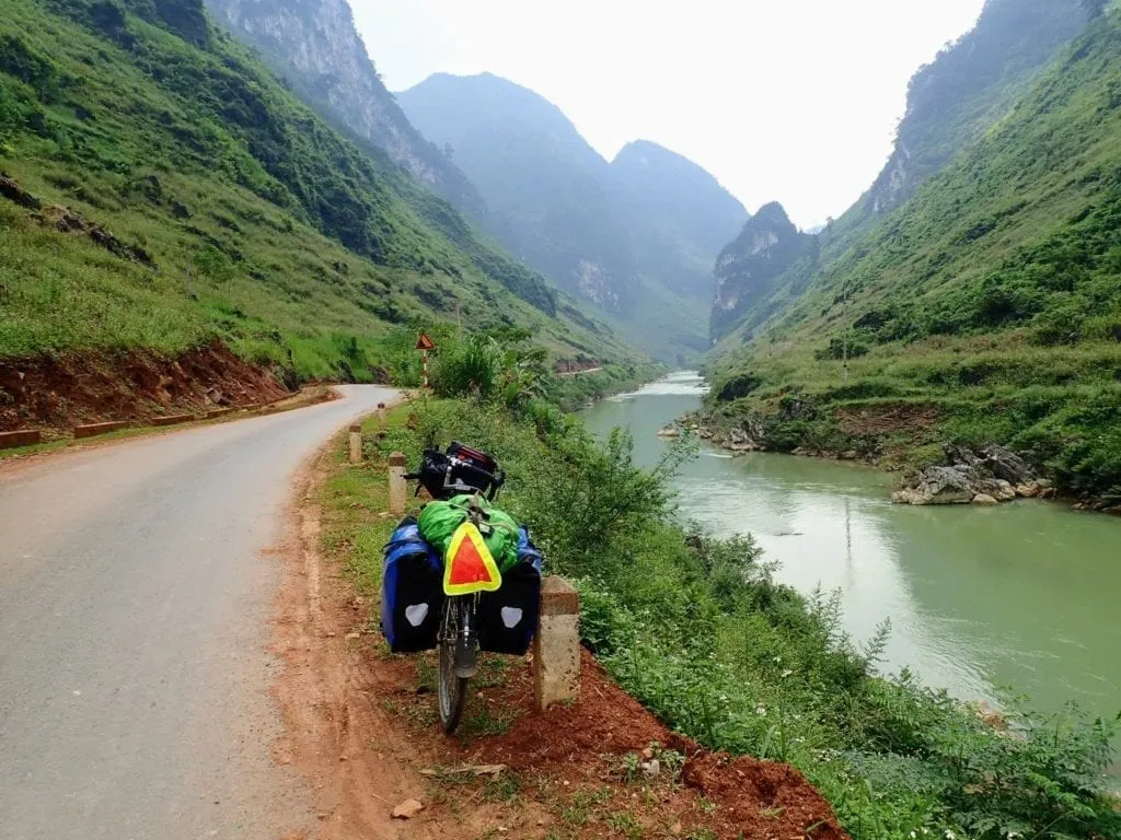 Road beside river in northern Vietnam