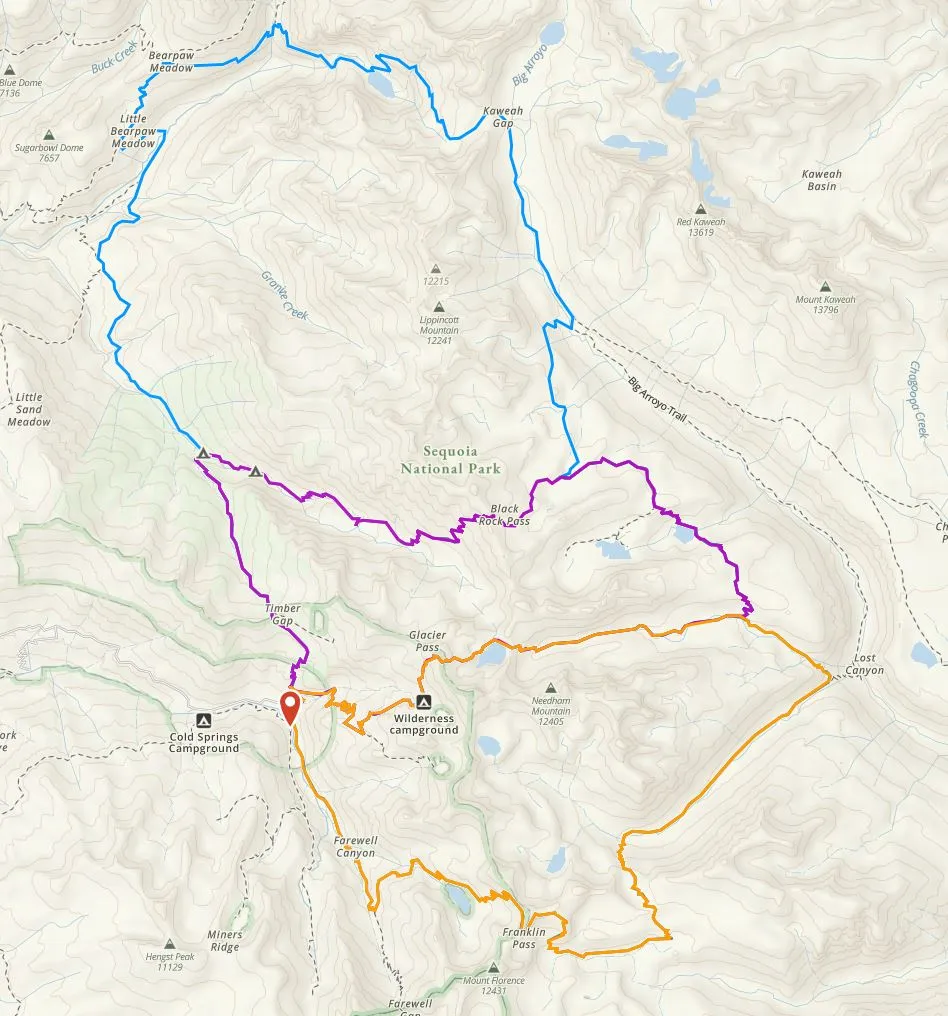 Mineral king 2024 backpacking loop