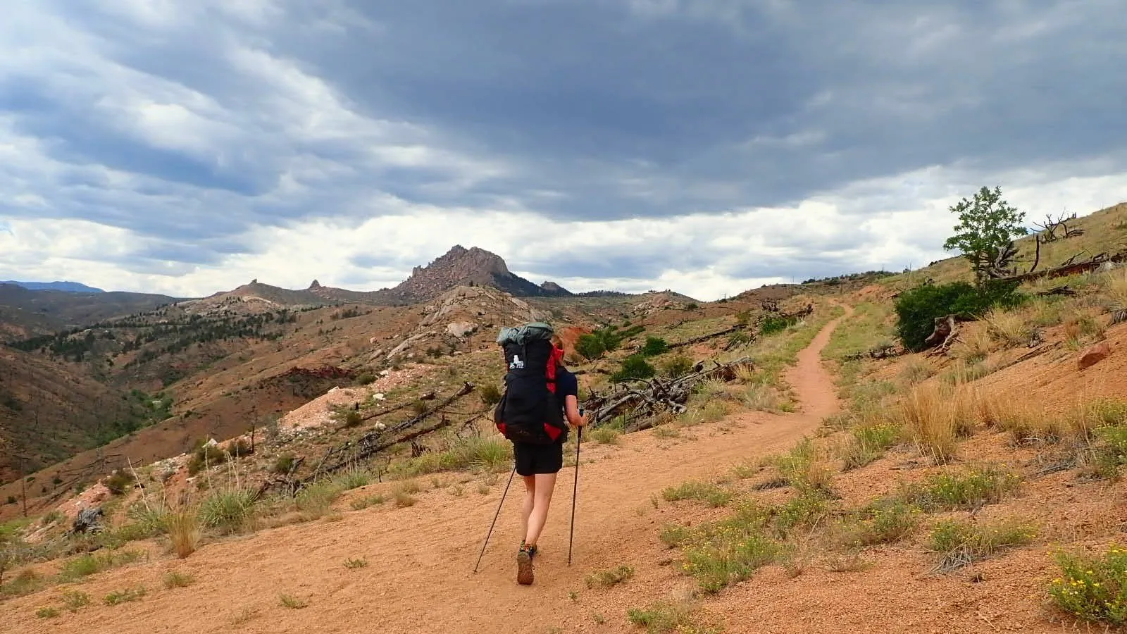 Female backpacker on Colorado Trail
