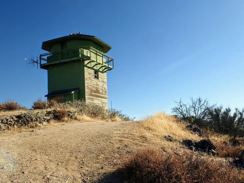 Lookout tower on North Chalone Peak