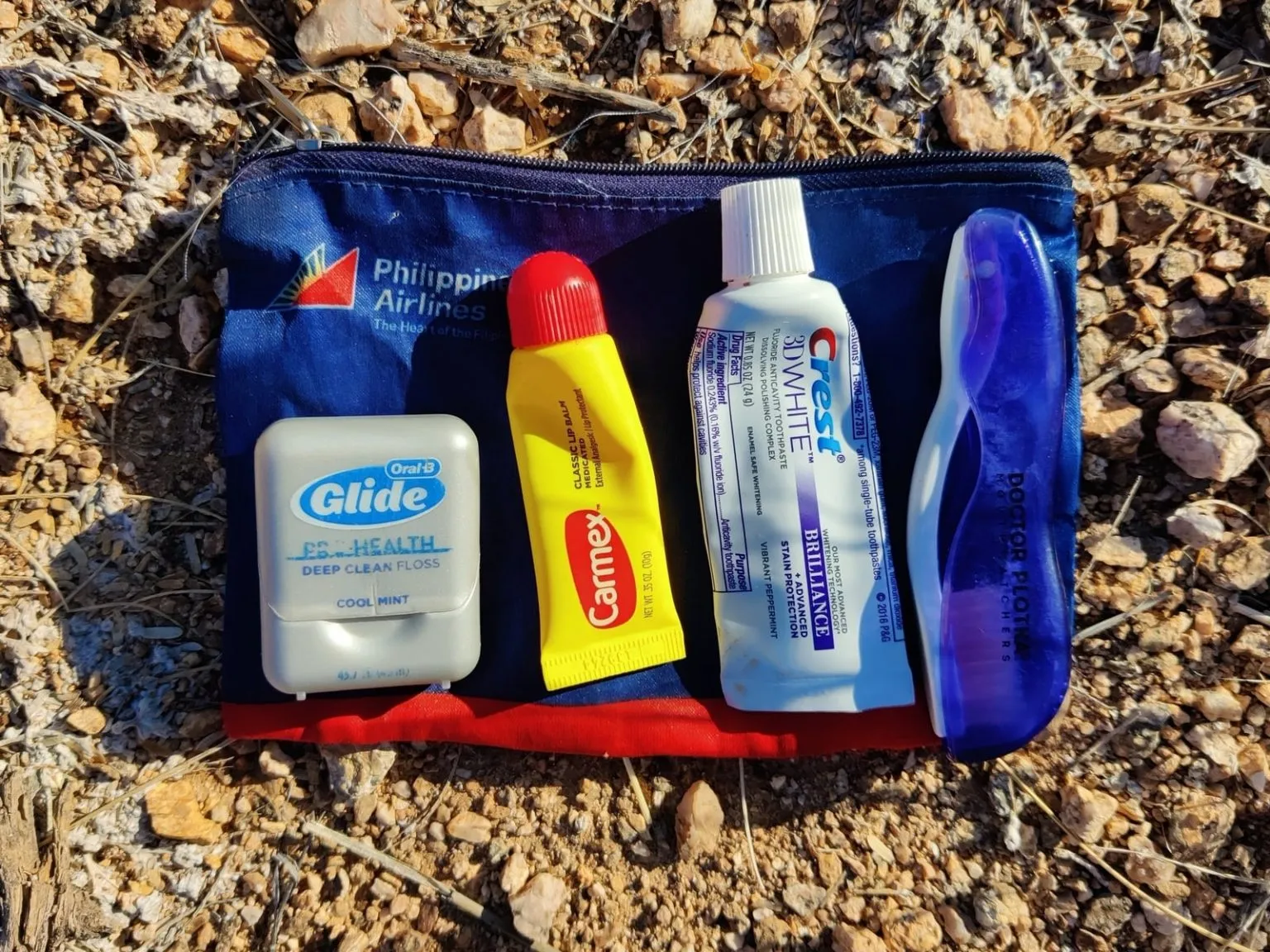 toiletries backpacking