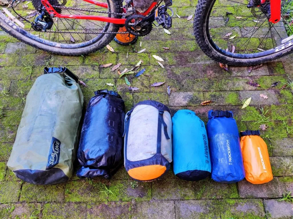 Bikepacking store dry bags