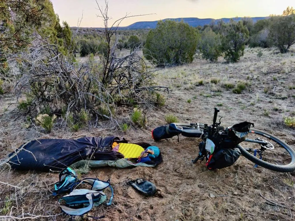 Bikepacking with a bivvy sack in Arizona